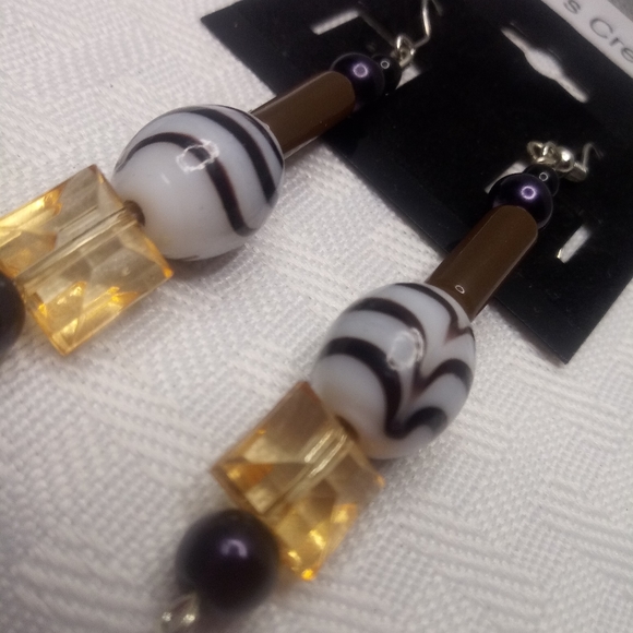 vera's creation's Jewelry - Cute black and Brown with white